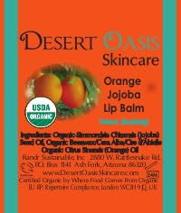 Organic Lip Balm - 70% Jojoba Oil with Beeswax - No Fillers or Additives - Moisturizes Dry Lips - Unflavored, Gluten-Free & Travel-Ready - 2-Pack - 0.15 oz/4.6 gm - Orange Scent