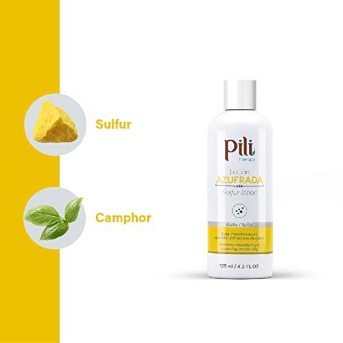 Pili Sulfur Lotion – Helps Control Oily Skin & Reduce Shine – Lightweight Face & Body Skincare – Fast-Absorbing & Non-Greasy Formula – 4.2 fl. oz.