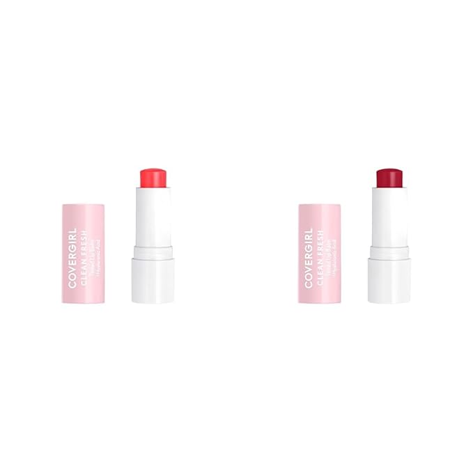 COVERGIRL Clean Fresh Tinted Lip Balm, Life is Pink and I Cherry-Ish You Bundle