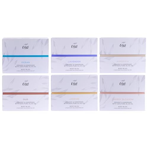 Made with Natural Ingredients 100% Pure Olive Oil Gift Box 5 Piece - Ocean