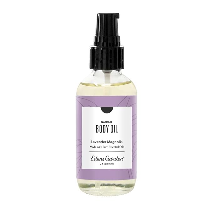 Edens Garden Lavender Magnolia Body & Bath Oil – Feminine Floral Blend with Pure Essential Oils & Vitamin E for Moisturizing Dry Skin – After Shower Scented Oil for Women’s Skin Care, 2 fl oz (59 ml)