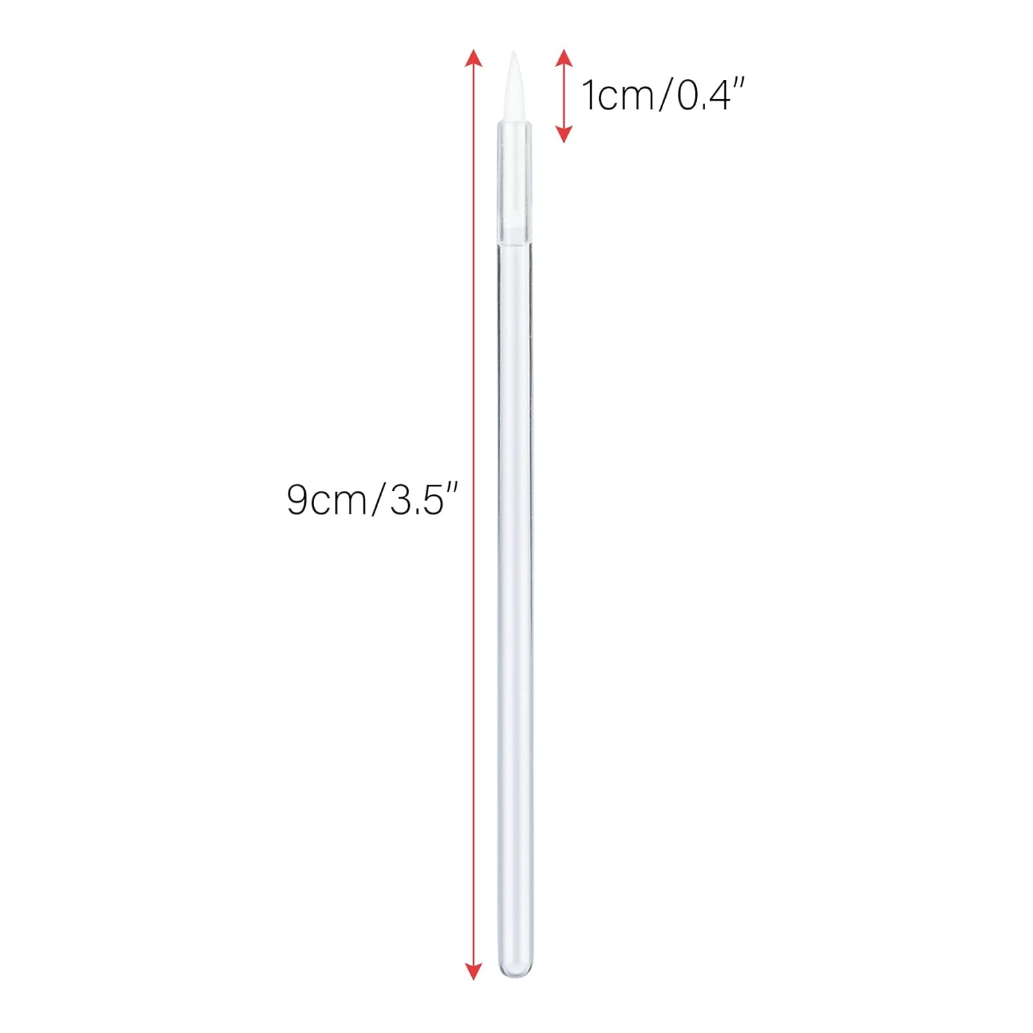 G2PLUS 100PCS Disposable Liner Brushes, Eyebrow and Liner Brush Applicator, Cosmetic Eye Wands for Lip Liners, Eye Makeup, Eyelashes and Detail Painting (Crystal Transparent)