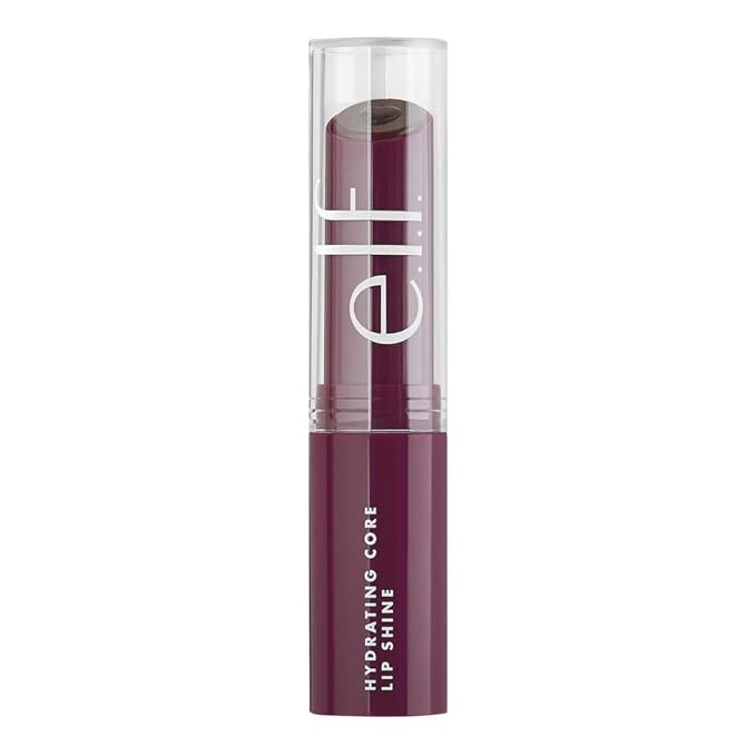 e.l.f. Hydrating Core Lip Shine, Conditioning & Nourishing Lip Balm, Sheer Color Tinted Chapstick, Ecstatic, 0.09 Oz (Pack of 2)