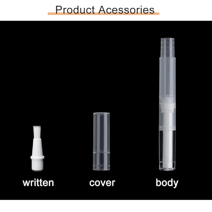 12 Pack 3 Ml Transparent Twist Pens Empty with Brush ，Cuticle Oil Bottles Empty,Cuticle Oil Pen Empty for Lip Gloss Nail Polish Eyelash Growth Liquid