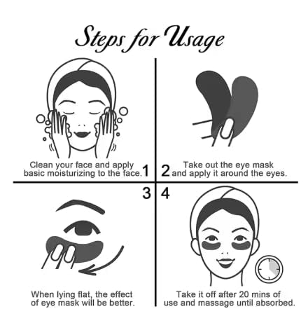 eye mask, collagen skin care products, eye patches for puffy eyes, eye masks for dark circles and puffiness, and 24k gold under eye patches (30 pairs)