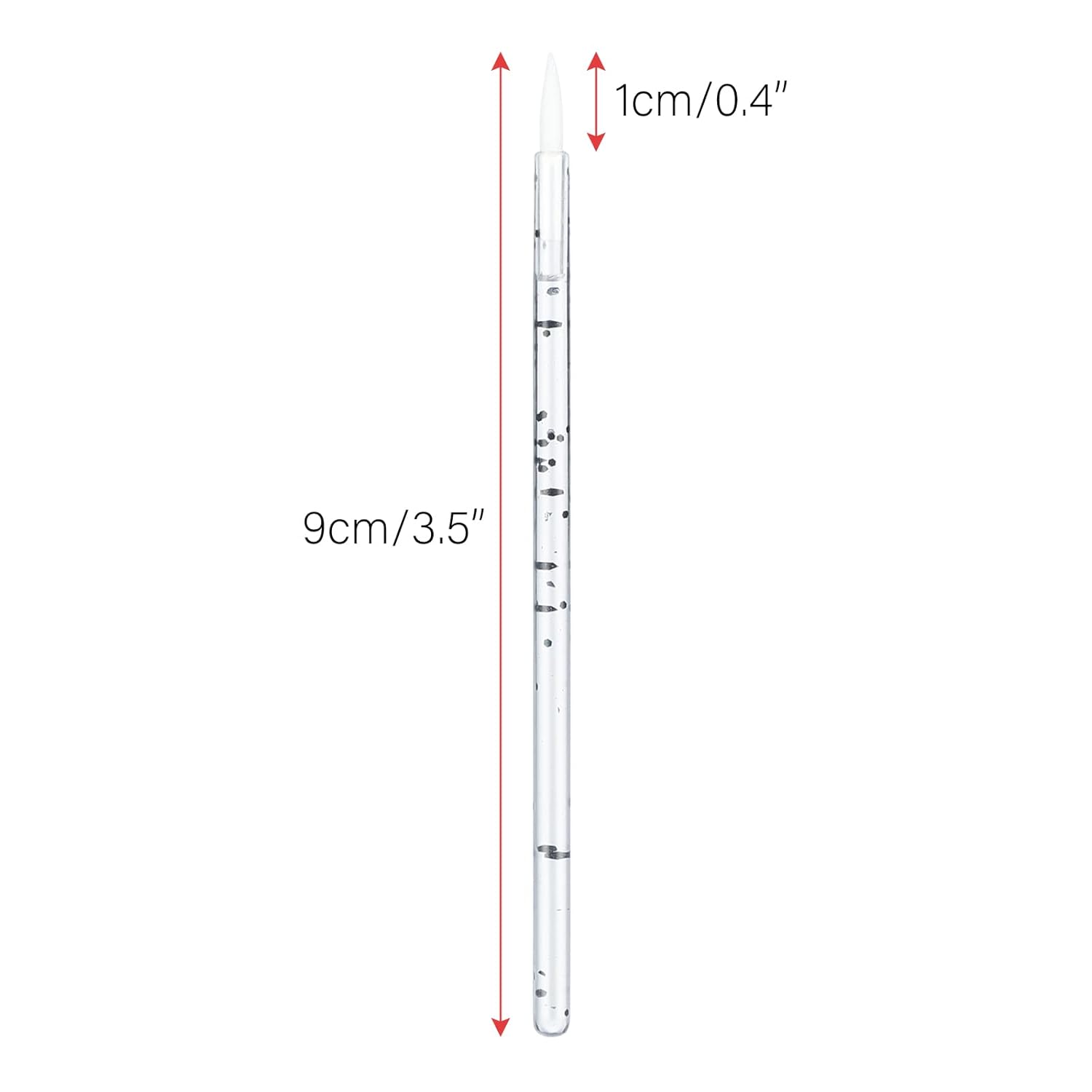 G2PLUS 100PCS Disposable Eyeliner Brushes, Eyebrow and Liner Brush Applicator, Cosmetic Eye Wands for Lip Liners, Eye Makeup, Eyelashes and Detail Painting (Crystal Black)