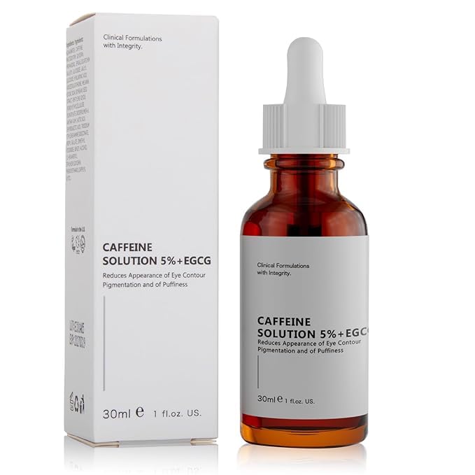 Caffeine Solution 5% + EGCG Eye Serum for Skin Care Caffeine Eye Hyaluronic Acid Reducing Puffiness and Dark Circles, Niacinamide Under Serum, Under Bags and Wrinkles 30ml
