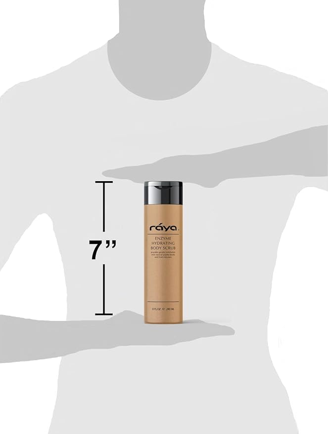 RAYA Enzyme Hydrating Body Scrub 8 oz Pineapple Scent (S-104) | Gentle and Exfoliating Body Scrub | Made with Seaweed, Jojoba Beads, and Fruit Enzymes