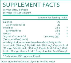 Natures Wellness Organic Coconut Oil 2000mg - Healthy Skin, Nails, Hair Growth – Extra Virgin, Cold Pressed, Unrefined Non GMO - Rich in MCT MCFA - Support Brain Function