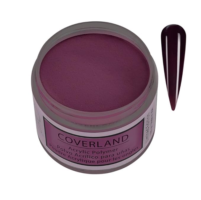 Tones Coverland Acrylic Nail Powder "Pour the Wine" - Limited Edition for Nail Design, Sculpting, and Masking Bed Imperfections - Professional Supplies - (1.5 Oz)