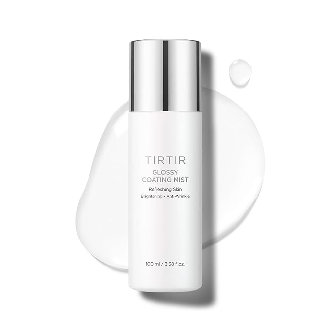 TIRTIR Glossy Coating Mist 3.38 fl. oz, Illuminating Polyglutamic Acid Face Mist for Fresh, Glowing Skin,Cooling, Soothing, Makeup Prep Spray