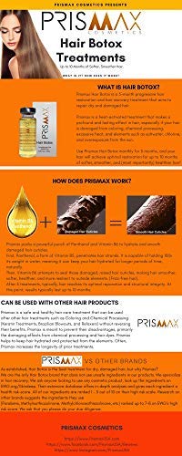 Prismax Nutritivo Deep-Conditioning Hair Treatment - Rejuvenate dry/damaged hair, improve manageability, reduce frizz/porosity with vitamin b6 and b5 panthenol - Formaldehyde-free - 5 Treatments