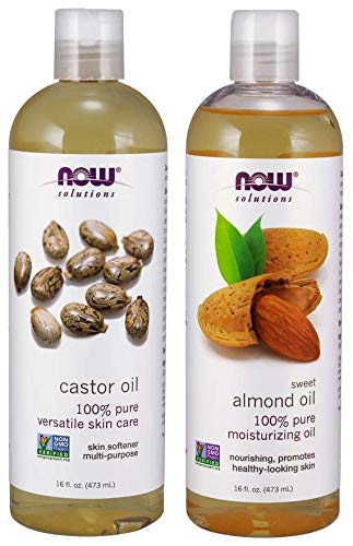Birsppy Now Foods Almond Oil 16 oz. and Castor Oil 16 oz