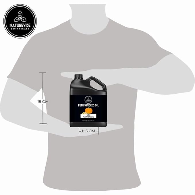 Naturevibe Botanicals Pumpkin Seed Oil 32 Ounces | 100% Pure and Natural | Great for Skin Care and Hair Care