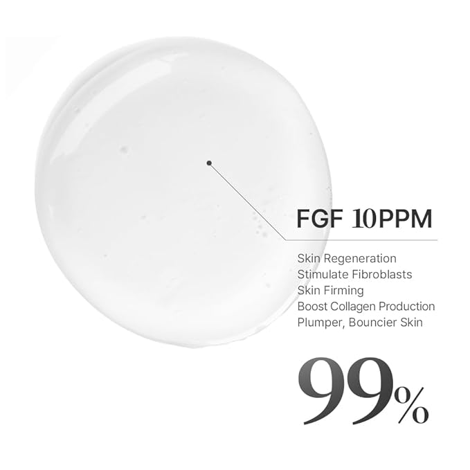 Pregnancy Safe Skincare FGF Pure Ampoule Serum (FGF 10 PPM), Firming Anti Aging, Hyaluronic Acids Glycerin Niacinamide, Improves Dermal Elasticity Reduces Fine Lines Hydrating 30ml 1 Fl Oz