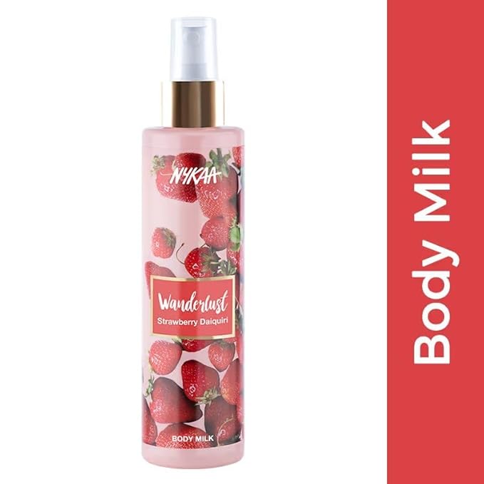 Nykaa Naturals Wanderlust Body Milk - Strawberry Daiquiri for Women - 6.76 oz Body Milk