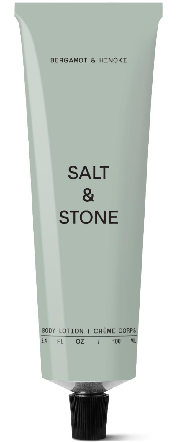 Salt & Stone Body Lotion for Women & Men | Hydrates, Nourishes & Softens Skin | Restores Dry Skin | Fast-Absorbing | Cruelty-Free & Vegan (100 ml) (Bergamot & Hinoki)