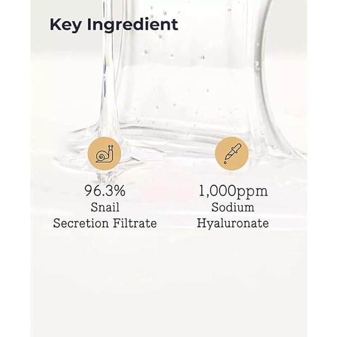 Snail Mucin Serum Luxury Korean 96% Snail Facial Serum Filtrate for skincare, Hydrating Serum For Dry Dull Face Skin and Wrinkles Power Repairing Essence For Face - GoldSnailRX
