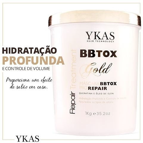 BBTOX Gold Hair Repair Treatment | Volume Control | Pro Repair Mask Keratin and Ojon Oil 1KG