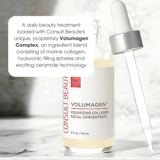 Consult Beaute Volumagen TRIO Skin Care For Plumper & Smoother Skin - Collagen, Hyaluronic Acid and Ceramides - Doctor Formulated for Face, Neck and Eyes - Boost Moisture for Glowing Complexion