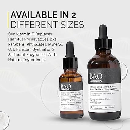 Dionysus Elixir Toning Face Serum | Galactomyces and Vitamin C | Face Serum For Wrinkles, Acne Scars & Fine Lines | Ideal Vitamin C For All Types Of Skin (30 ML)