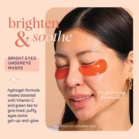 SpaLife Beauty Bright Eyed Undereye Masks – Hydrogel Eye Patches for Dark Circles, Puffiness, & Dullness with Vitamin E, Green Tea – 2-in-1 Skincare – 32 Pairs