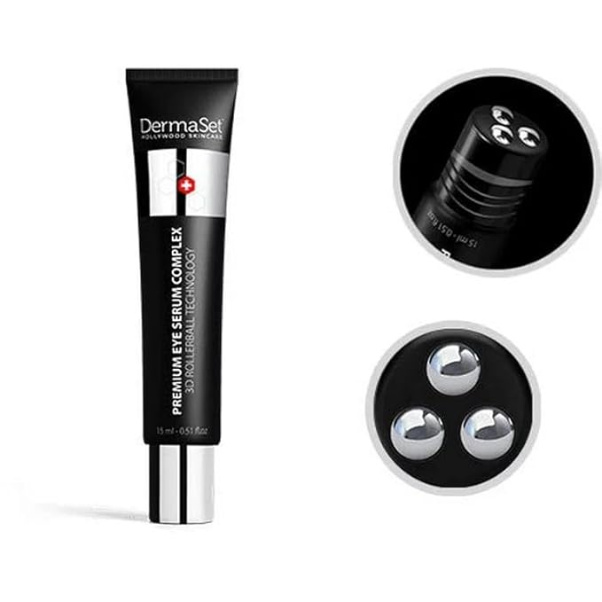 DermaSet Eye Serum with Caffeine and Vitamin C to Improve Fine Line and Dark Circles | 0.51 Fl Oz (Pack of 1)