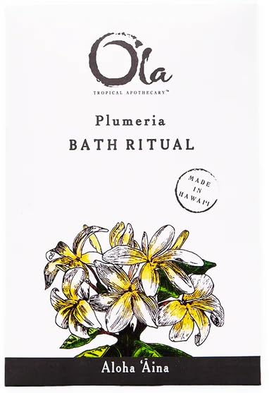 Ola Tropical Apothecary Plumeria Scented Hawaiian Sea Salt Bath Rituals - 2 oz
