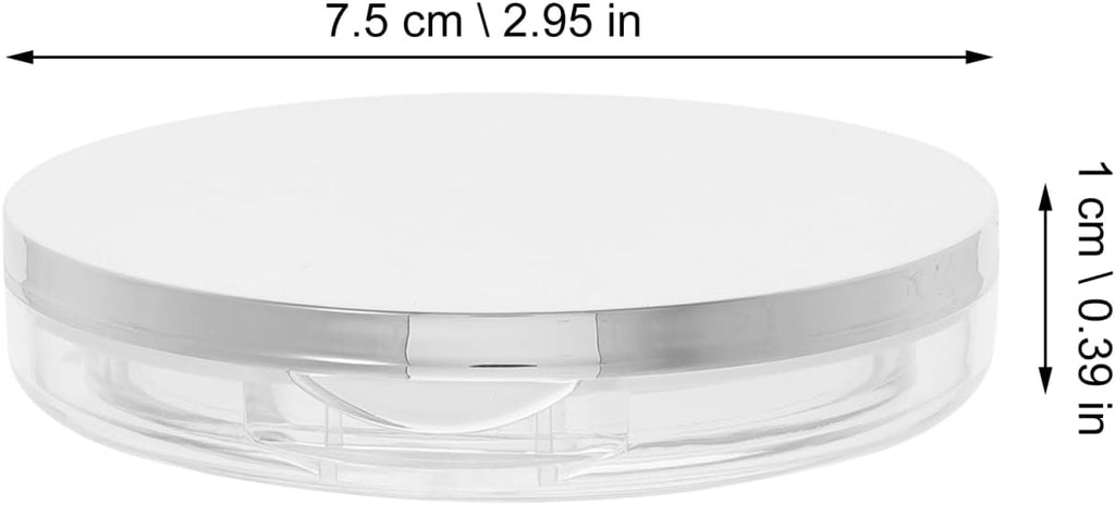 Beaupretty 2PCS Empty Powder Compact Plastic DIY Makeup Loose Powder Case with Puff and Elasticated Net Sifter for Travel Outside Home