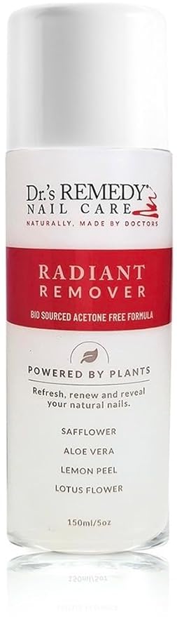 Dr's Remedy 4 Pack Nail Polish Treatment, Smart Start Kit, Non Toxic and Organic All Natural Enriched Nail Strengthener - RADIANT Remover/POISED Pink Champagne/POSITIVE Pink/PERFECT Petal Pink