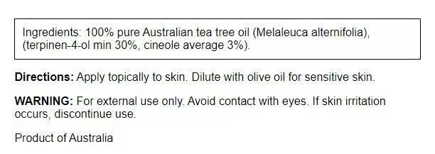 Swanson Tea Tree Oil 4 fl Ounce (118 ml) Liquid