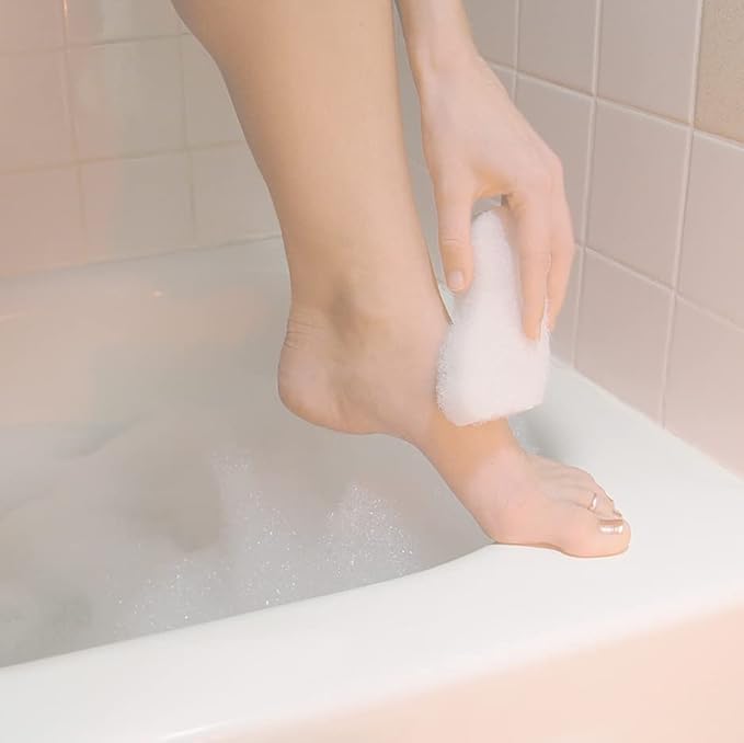 HartFelt Foot Exfoliating Sponge | Chemical-Free Foot Scrubbers for Smooth & Soft Feet | Gentle Sponge Pad for Callus Removal, Dead Skin & Cleansing | Made in USA - 25 Count