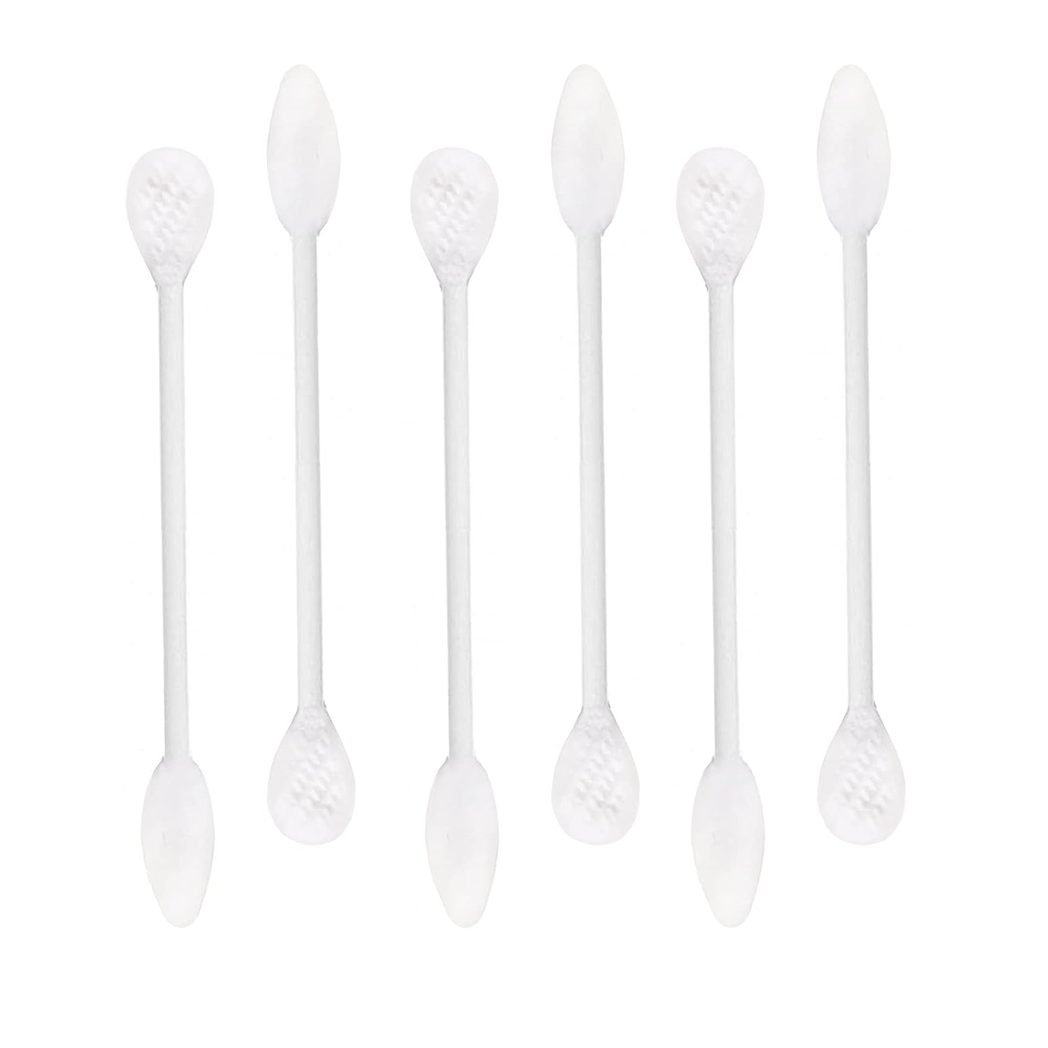 Paper Stick Thick Cotton Swabs with Precision and Flattened Tip 375pcs, Pointed&Flattened Tip Cosmetic Applicators XL Size