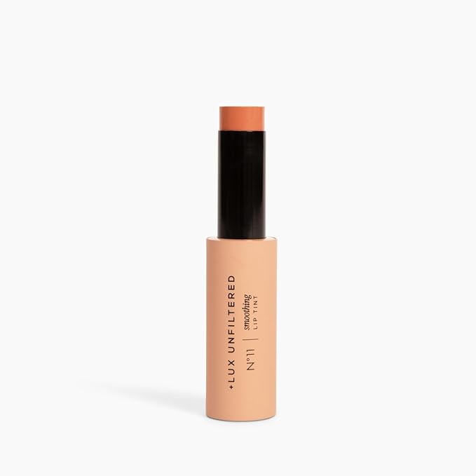 '+ Lux Unfiltered N°11 Smoothing Hydrating Lip Tint for Women - Tinted Lip Balm with Jojoba & Sunflower Oil - Lightweight, Moisturizing, Semi-Sheer Color - Vegan & Cruelty-Free - Cocoa (Brown)