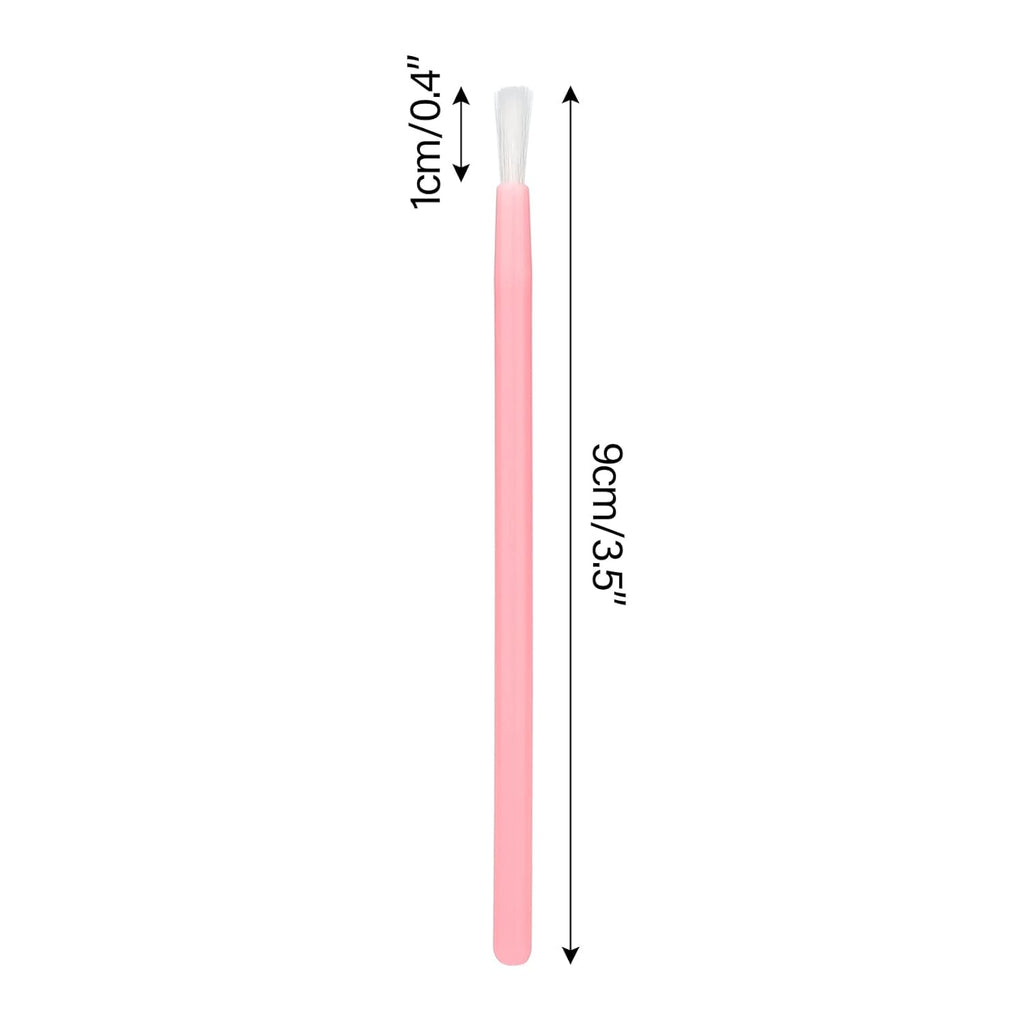 G2PLUS 100Pcs Lip Brush, Pink Lip Gloss Wands, Nylon Lipstick Gloss Applicator, Disposable Nail Brushes for Makeup, PYO Cookie Paint, Nail Art, Painting, Detail Brush