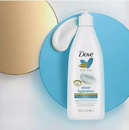 Dove Body Love Sheer Hydration Body Lotion, 24h Moisturizing, 13.5 fl oz / 400 ml - 1 Count