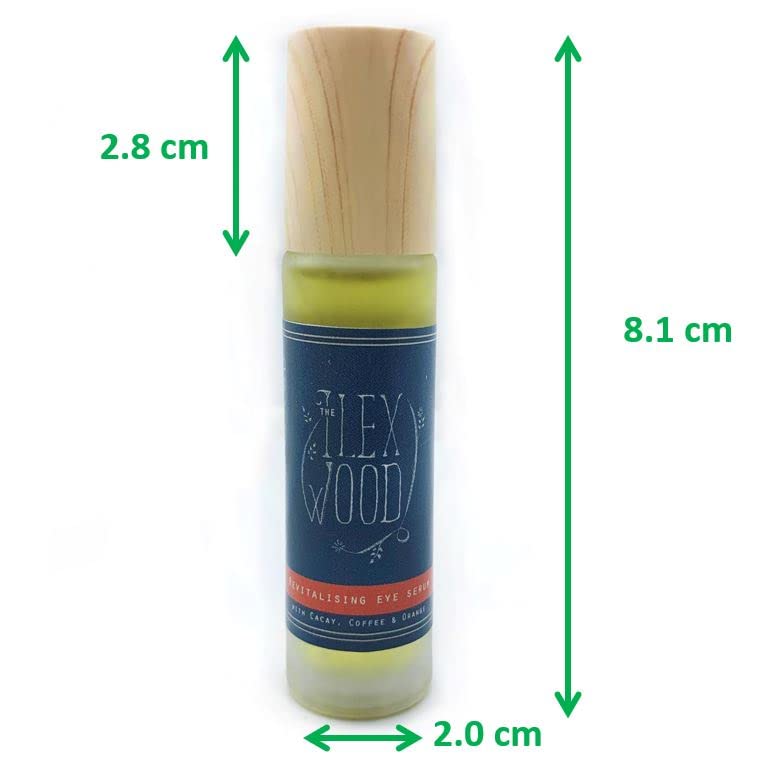 The Ilex Wood - Revitalising Eye Serum. An all-natural vegan anti-ageing serum with Cacay Oil, Green Coffee Arabica Oil, Frankincense, Eucalyptus, Thyme, Bergamot & Orange - 10ml (0.34 fl oz)