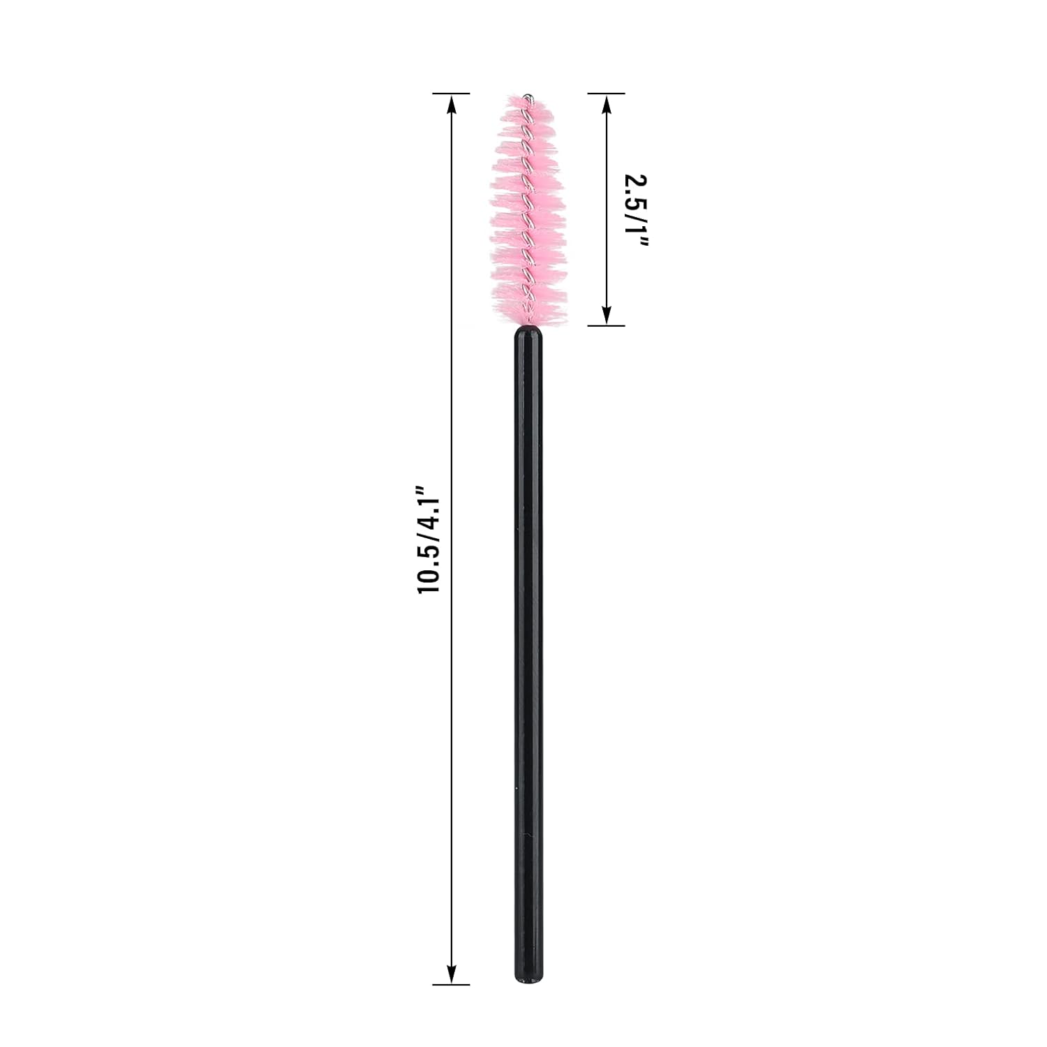 G2PLUS 100PCS Disposable Eyelash Brushes, Adjustable Mascara Wands Makeup Applicator, Lash Spoolies Brushes for Eyelash Extensions and Eyebrows (Pink)