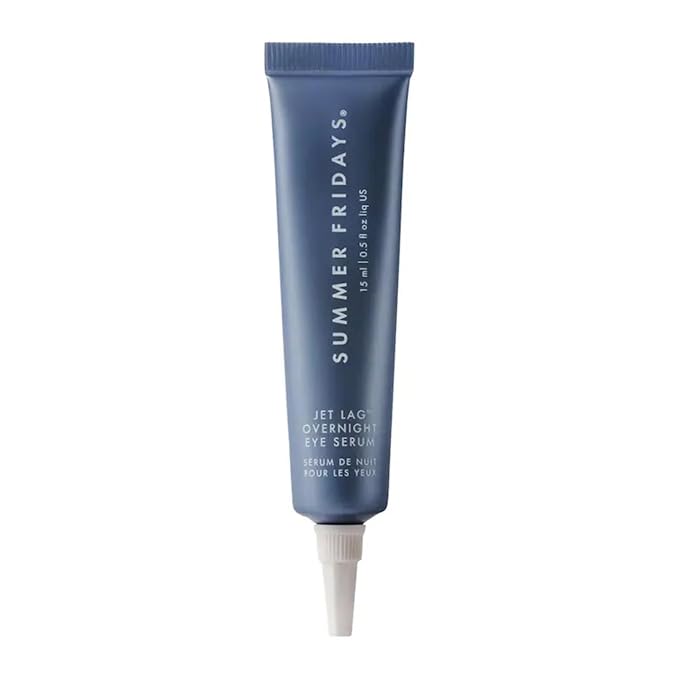 Summer Fridays Jet Lag Overnight Eye Serum - Nourishing Undereye Treatment for Dark Circles - Helps to Hydrate, Smooth, Firm & Depuff - Enriched with Glycerin to Lock in Moisture (0.5 Fl Oz)