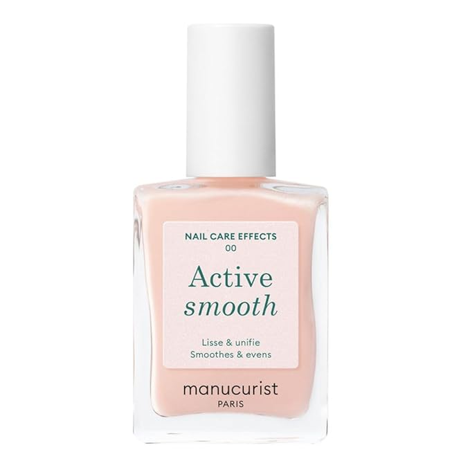 Manucurist Active Smooth™ 00 Nail Concealer Polish & Care - 2 in 1 Nude Nail Polish : Nail Strengthener and Growth - No Lamp - Ridge Filler for Nails - Natural Rosé Nail Polish