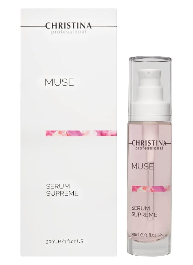 Christina Muse Supreme Serum for Face with Hyaluronic Acid | Quick Absorption Face Serum for Hydration and Antioxidant Effect | Reduces Aging Signs | Delicate Rose Scent | For All Skin Types 30ml