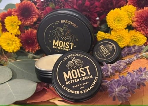 Moist Shea Butter Cream | Lavender & Eucalyptus | SMALL (1oz) | Organic Body Butter | Hand & Body Moisturizer | Clean Skincare | Aids Dry Skin | Lasting Moisture | Rich & Velvety Texture