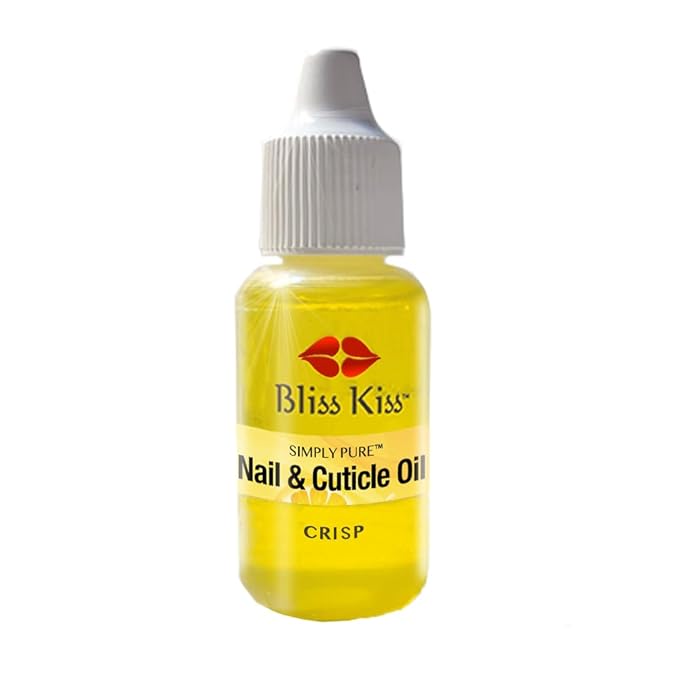 Bliss Kiss | Crisp Fragrance | Nail Oil Cuticle Dropper w/Vitamin E & Jojoba⏤Nail Strengthener Nail Growth Serum for Brittle Peeling Breaking Thin Nails | 0.5oz |
