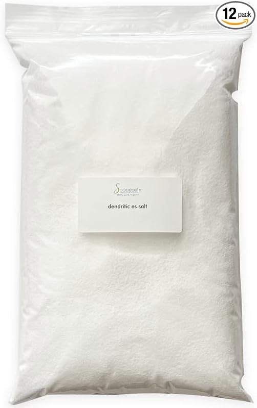 Soapeauty DENDRITIC Salt 12 OZ | Bath Scrub, Exfoliants, Milk Bath, and More | Premium Fine Grain for Body Relaxation