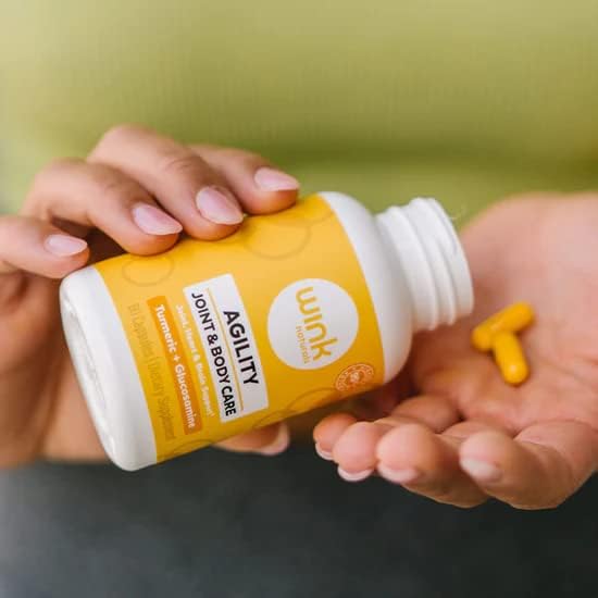 Wink Well Agility Joint & Body Care - Dietary Supplement Includes Turmeric and Glucosamine - Provides Support for Joint Care and Heart Brain Immune Health Support 60 Capsules
