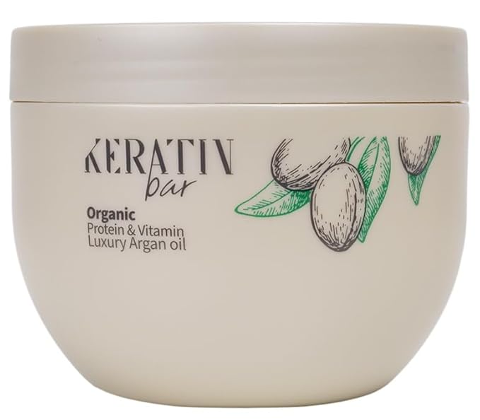 Hair Mask Deep Conditioner Treatment, Keratin Protein, Collagen, Repair & Dry Damaged Hair, All Hair Types, Vitamin (Argan Oil Hair Mask)