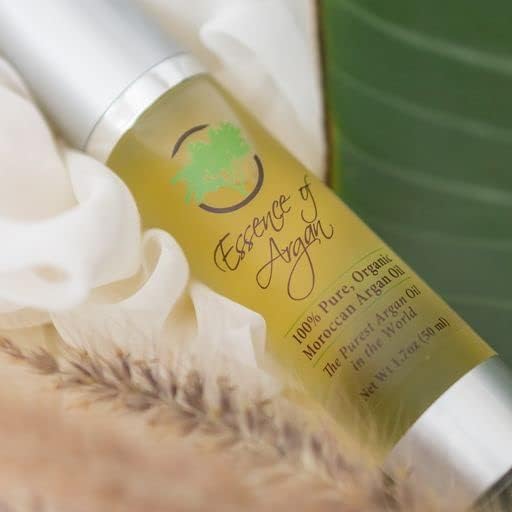 Essence of Argan 100% Pure Moroccan Organic Argan Oil - Natural EcoCert Oil that Nourishes and Conditions Your Skin, Hair and Nails (50ml/1.7oz)