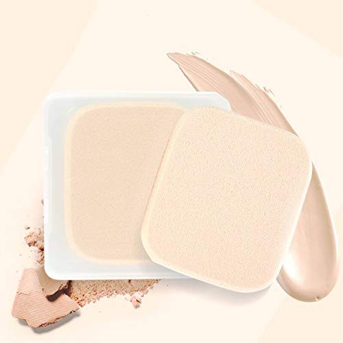 OWLFAVO 2pcs Square Makeup Sponges with 1 Travel Case, Beauty Face Primer Compact Powder Puff, Blender Sponge Replacement for Cosmetic Flawless Foundation
