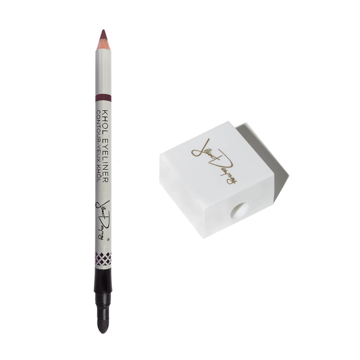 Jillian Dempsey Khôl Eyeliner & Sharpener Bundle: Rich Brown Eyeliner Pencil with Built-In Smudger + Precision Sharpener