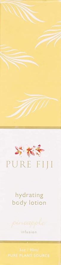 PURE FIJI Body Lotion Hydrating - Moisturizing Lotion for Dry Skin with Coconut Milk and Vitamin E, Organic Body Lotion For Women and Men, Pineapple Scent, 3 oz